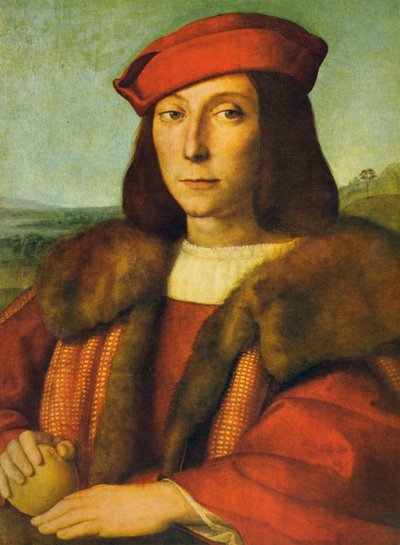 Joven con una manzana de Raffaello Sanzio Raphael
